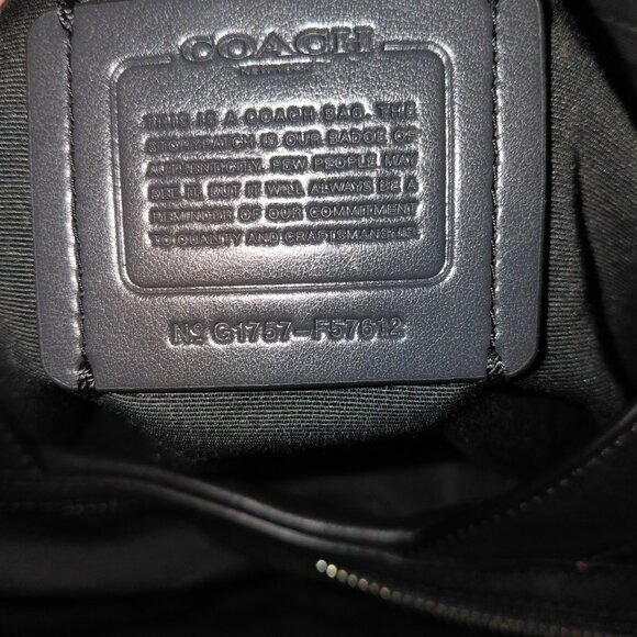 Coach Lexy signature gray jacquard and black leather - Picture 5 of 7